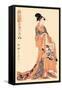 The Hour of the Hare-Kitagawa Utamaro-Framed Stretched Canvas