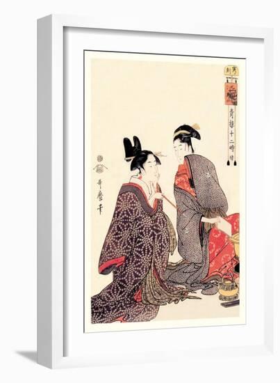 The Hour of the Tiger-Kitagawa Utamaro-Framed Art Print