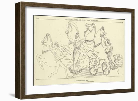 The Hours Taking the Horses from Juno's Car-John Flaxman-Framed Giclee Print