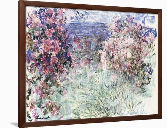 The House Among the Roses, 1925-Claude Monet-Framed Giclee Print