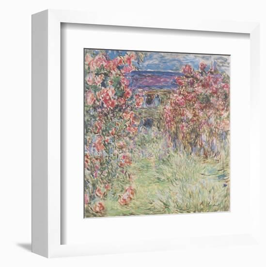 The House Among the Roses, between 1917 and 1919-Claude Monet-Framed Art Print