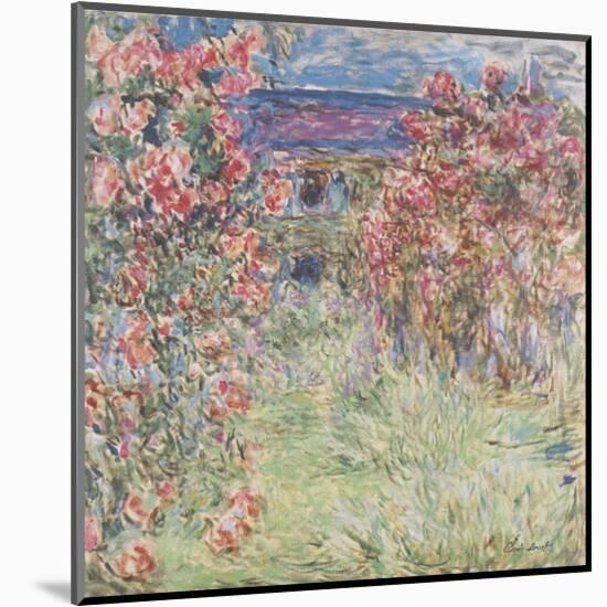 The House Among the Roses, between 1917 and 1919-Claude Monet-Mounted Art Print