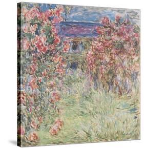 The House Among the Roses, between 1917 and 1919-Claude Monet-Stretched Canvas