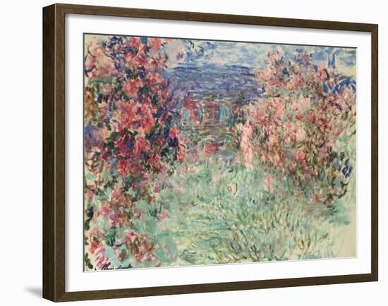 The House Among the Roses (La Maison Dans Les Roses), 1925-Claude Monet-Framed Giclee Print