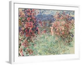 The House Among the Roses (La Maison Dans Les Roses), 1925-Claude Monet-Framed Giclee Print