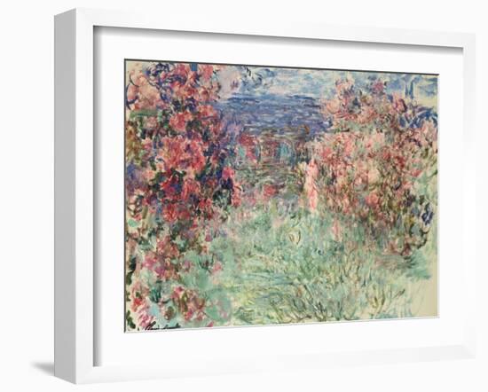 The House Among the Roses (La Maison Dans Les Roses), 1925-Claude Monet-Framed Giclee Print