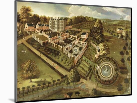 The House and Garden of Llanerch Hall, Denbighshire, c.1662-72-English-Mounted Giclee Print