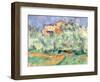 The House at Bellevue-Paul Cézanne-Framed Giclee Print