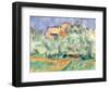 The House at Bellevue-Paul Cézanne-Framed Giclee Print