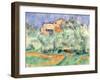 The House at Bellevue-Paul Cézanne-Framed Giclee Print