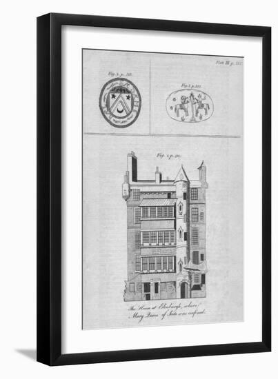 The House at Edinburgh, where Mary Queen of Scots was confined, c19th century-null-Framed Giclee Print