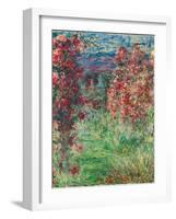 The House at Giverny under the Roses; La Maison Dans Les Roses, 1925-Claude Monet-Framed Giclee Print