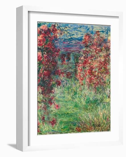 The House at Giverny under the Roses; La Maison Dans Les Roses, 1925-Claude Monet-Framed Giclee Print