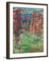 The House at Giverny under the Roses; La Maison Dans Les Roses, 1925-Claude Monet-Framed Giclee Print