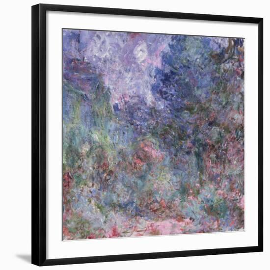 The House at Giverny Viewed from the Rose Garden, 1922-24-Claude Monet-Framed Giclee Print