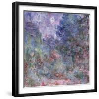 The House at Giverny Viewed from the Rose Garden, 1922-24-Claude Monet-Framed Giclee Print