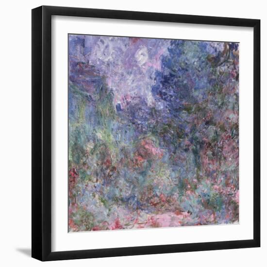 The House at Giverny Viewed from the Rose Garden, 1922-24-Claude Monet-Framed Giclee Print