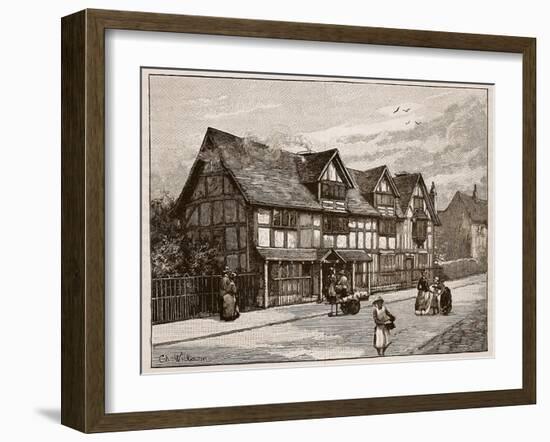 The House at Stratford-On-Avon, Where Shakespeare Was Born-C.a Wilkinson-Framed Giclee Print