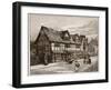 The House at Stratford-On-Avon, Where Shakespeare Was Born-C.a Wilkinson-Framed Giclee Print