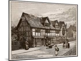 The House at Stratford-On-Avon, Where Shakespeare Was Born-C.a Wilkinson-Mounted Giclee Print