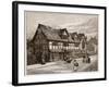 The House at Stratford-On-Avon, Where Shakespeare Was Born-C.a Wilkinson-Framed Giclee Print