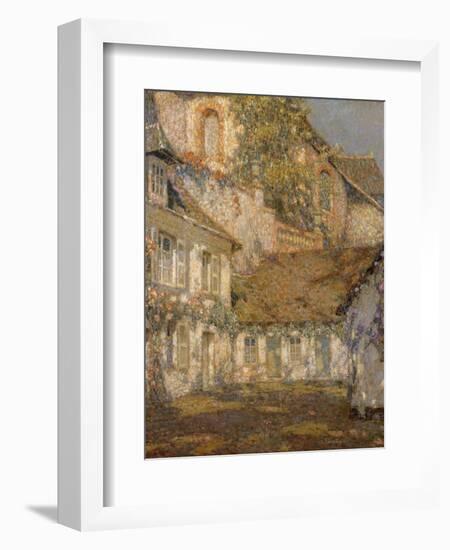 The House Below the Church; La Maison Sous L'Eglise, 1935-Henri Eugene Augustin Le Sidaner-Framed Giclee Print