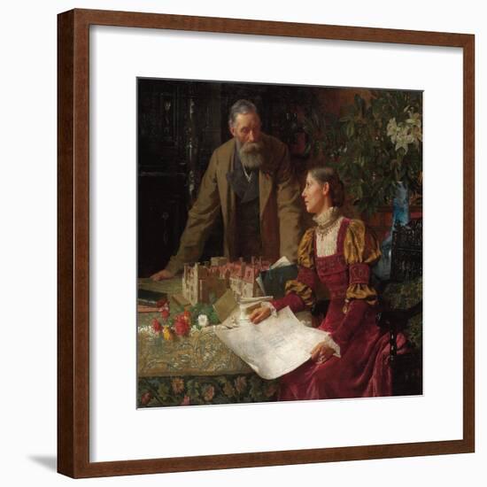 The House Builders, 1880-Frank Dicksee-Framed Giclee Print