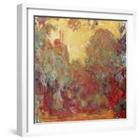 The House in Giverny, Composition in Red C. 1922-Claude Monet-Framed Giclee Print