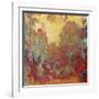 The House in Giverny, Composition in Red C. 1922-Claude Monet-Framed Giclee Print