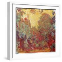 The House in Giverny, Composition in Red C. 1922-Claude Monet-Framed Giclee Print