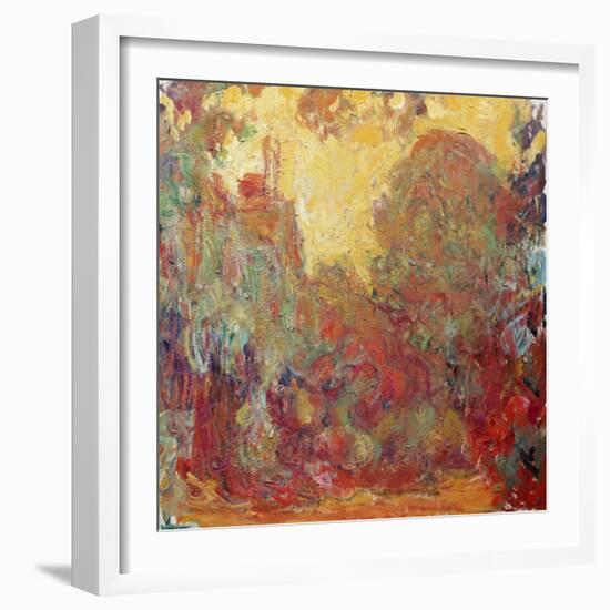 The House in Giverny, Composition in Red C. 1922-Claude Monet-Framed Giclee Print