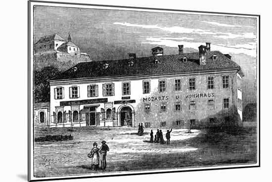 The House in Which Mozart Lived in Salzburg, Austria, Late 18th Century-null-Mounted Giclee Print