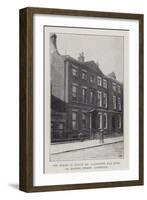 The House in Which Mr Gladstone Was Born, 62, Rodney Street, Liverpool-null-Framed Giclee Print