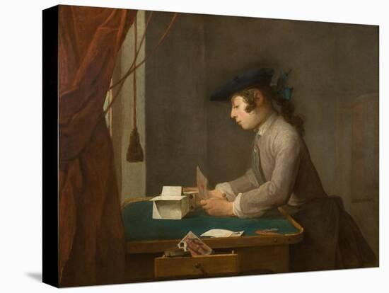 The House of Cards, 1735-Jean-Baptiste Simeon Chardin-Stretched Canvas