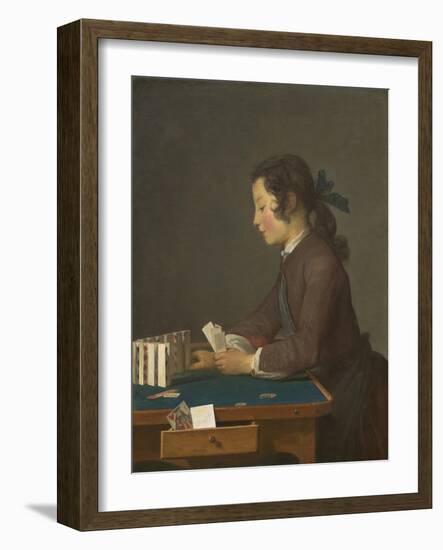 The House of Cards, 1737-Jean-Baptiste Simeon Chardin-Framed Art Print