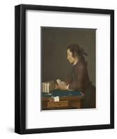The House of Cards, 1737-Jean-Baptiste Simeon Chardin-Framed Art Print