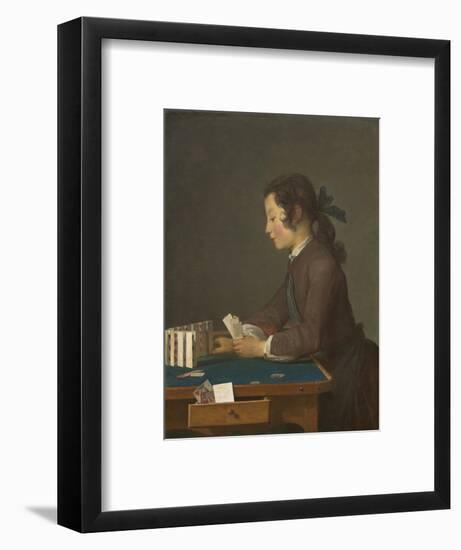 The House of Cards, 1737-Jean-Baptiste Simeon Chardin-Framed Art Print