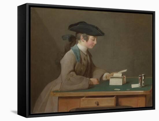 The House of Cards, C. 1736-Jean-Baptiste Simeon Chardin-Framed Stretched Canvas