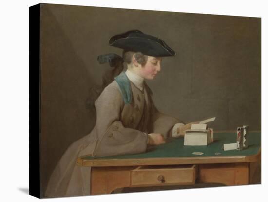The House of Cards, C. 1736-Jean-Baptiste Simeon Chardin-Stretched Canvas