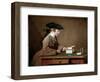 The House of Cards (Oil on Canvas, 1741)-Jean-Baptiste Simeon Chardin-Framed Giclee Print