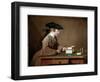 The House of Cards (Oil on Canvas, 1741)-Jean-Baptiste Simeon Chardin-Framed Giclee Print