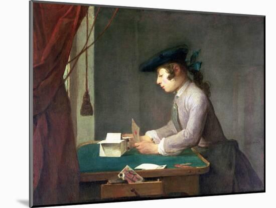 The House of Cards-Jean-Baptiste Simeon Chardin-Mounted Giclee Print