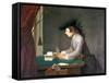 The House of Cards-Jean-Baptiste Simeon Chardin-Framed Stretched Canvas