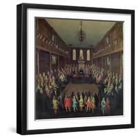 The House of Commons in Session, 1710-Peter Tillemans-Framed Giclee Print