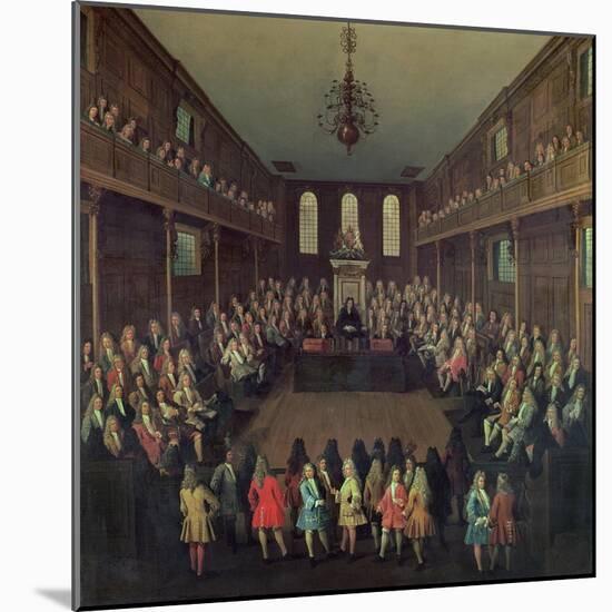 The House of Commons in Session, 1710-Peter Tillemans-Mounted Giclee Print