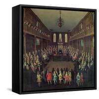 The House of Commons in Session, 1710-Peter Tillemans-Framed Stretched Canvas