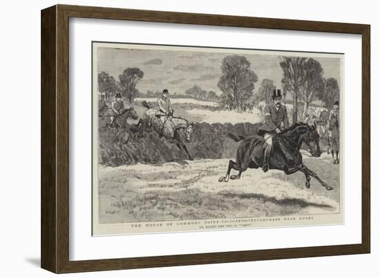 The House of Commons Point-To-Point-Steeplechase Near Rugby-null-Framed Giclee Print