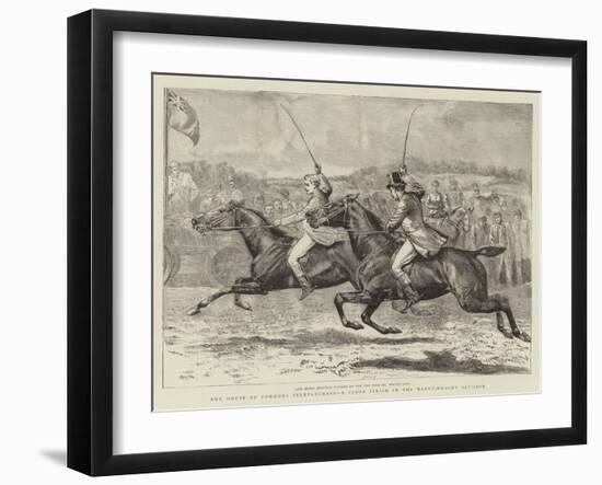 The House of Commons Steeplechase, a Close Finish in the Heavy-Weight Division-null-Framed Giclee Print