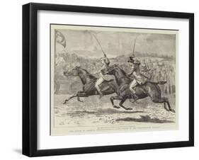 The House of Commons Steeplechase, a Close Finish in the Heavy-Weight Division-null-Framed Giclee Print