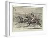 The House of Commons Steeplechase, a Close Finish in the Heavy-Weight Division-null-Framed Giclee Print